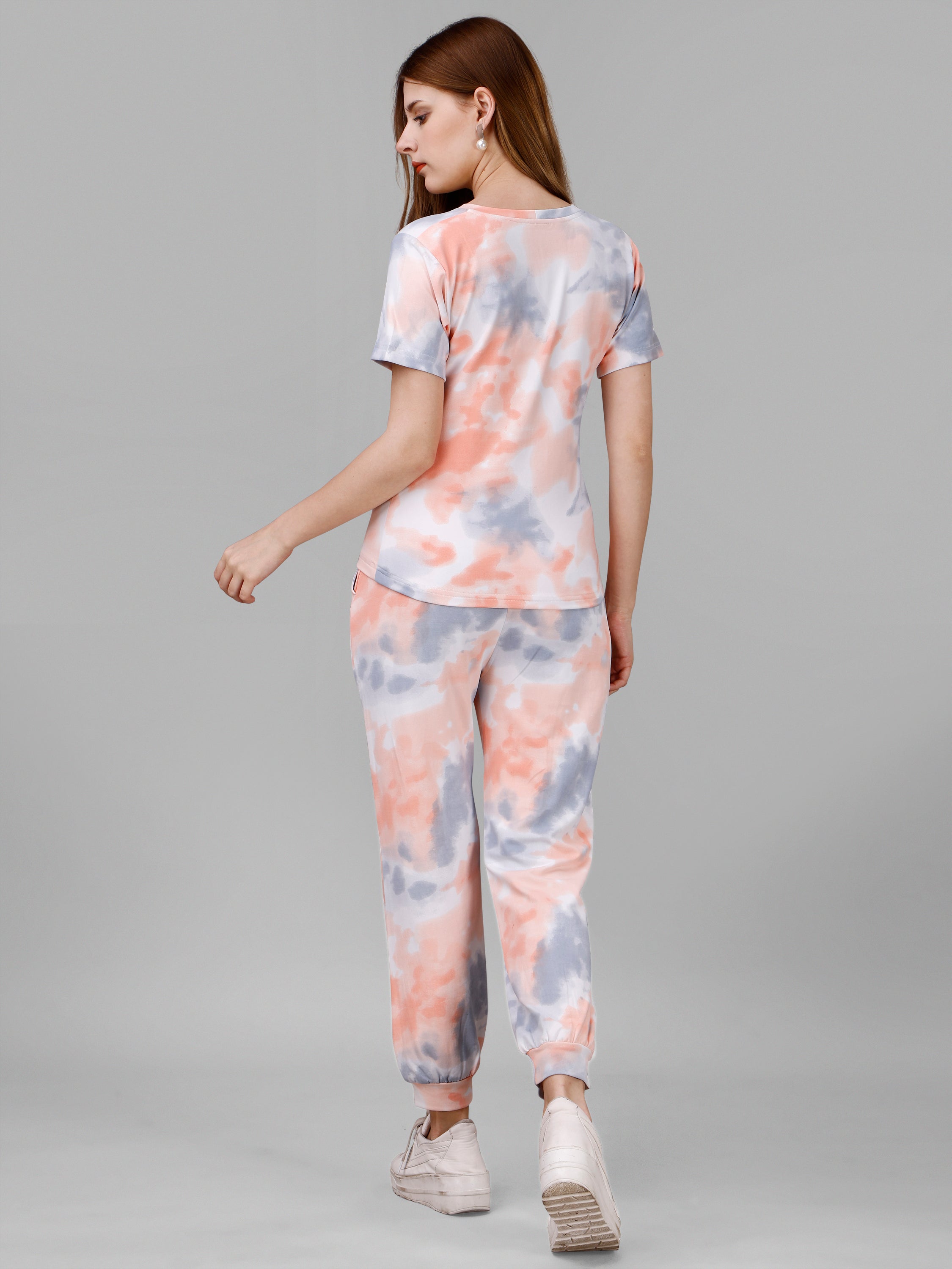 Light Orange Printed Co-ord Set